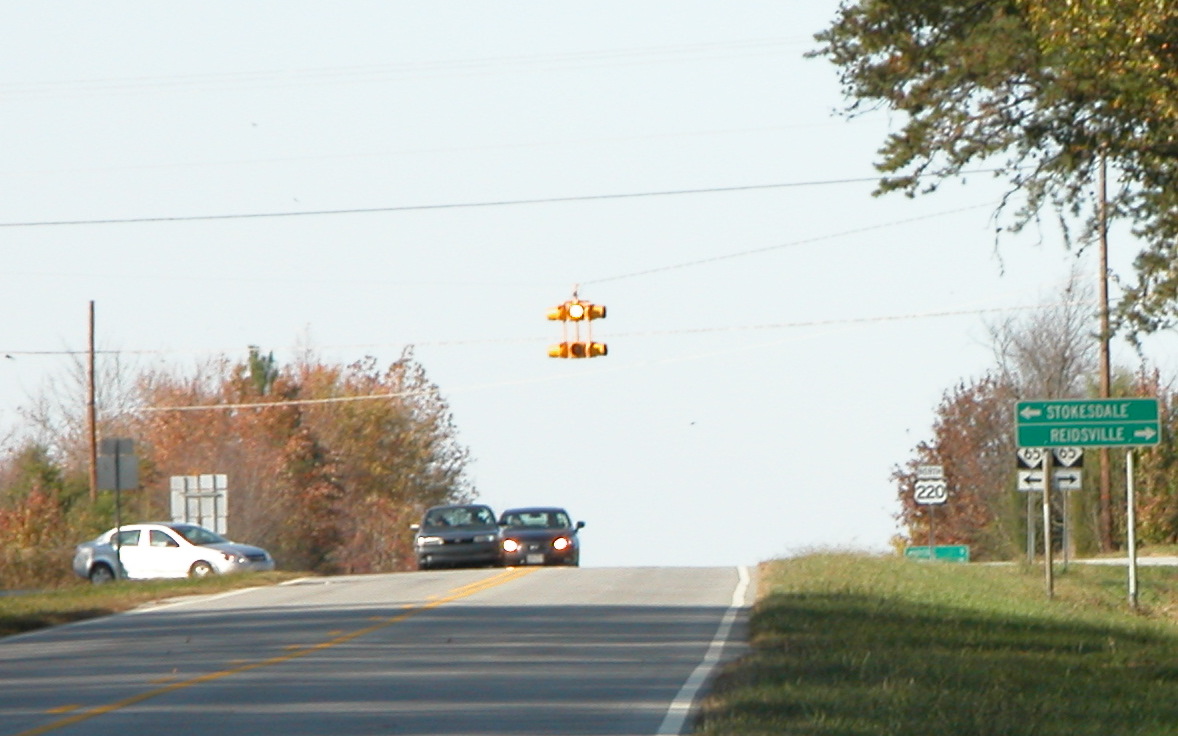 Photo of current intersection between US 220 and NC 65 to be upgraded to
and interchange, Nov. 2009