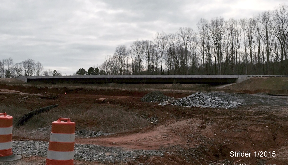 Image of new US 220 Bridge over Haw River at future I-73 interchange near Summerfield, 
NC. Photo by Strider