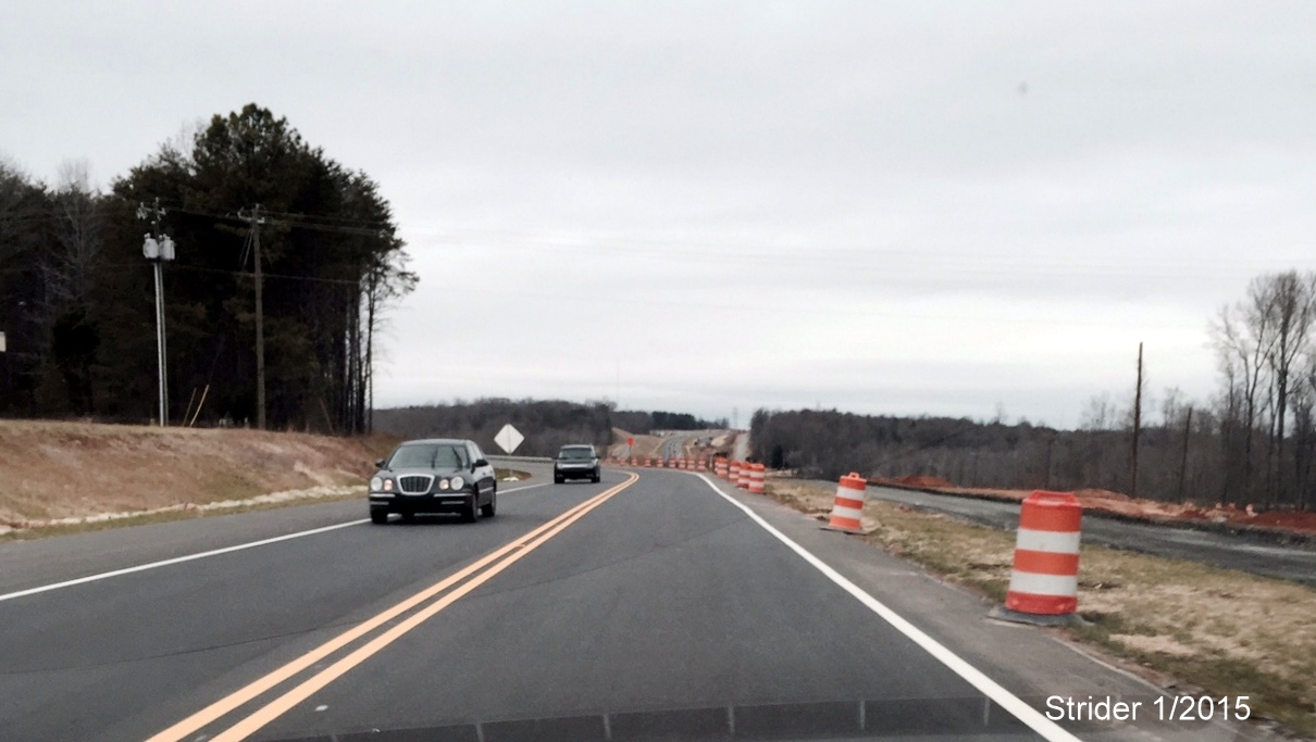 View of traffic on US 220 using completed future I-73 SB lanes near Summerfield, NC, 
Photo by Strider