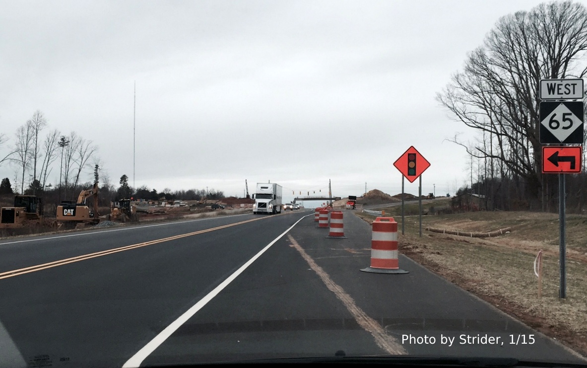 Image of traffic on US 220 North just south of future NC 65/I-73 interchange, photo by 
Strider