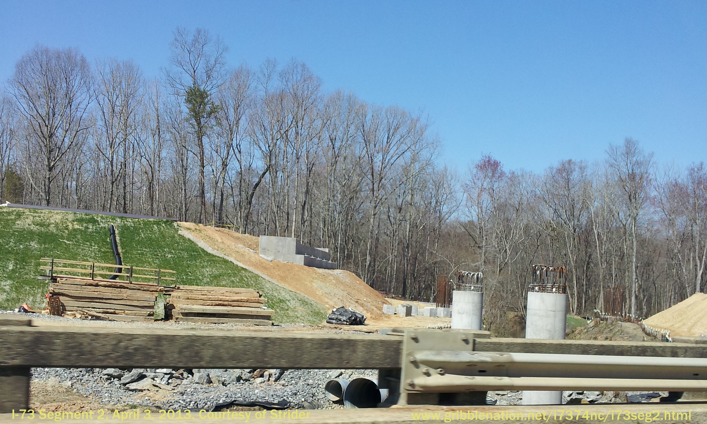 Photo of I-73 Bridge Construction near future interchange with US 220, courtesy 
of Strider