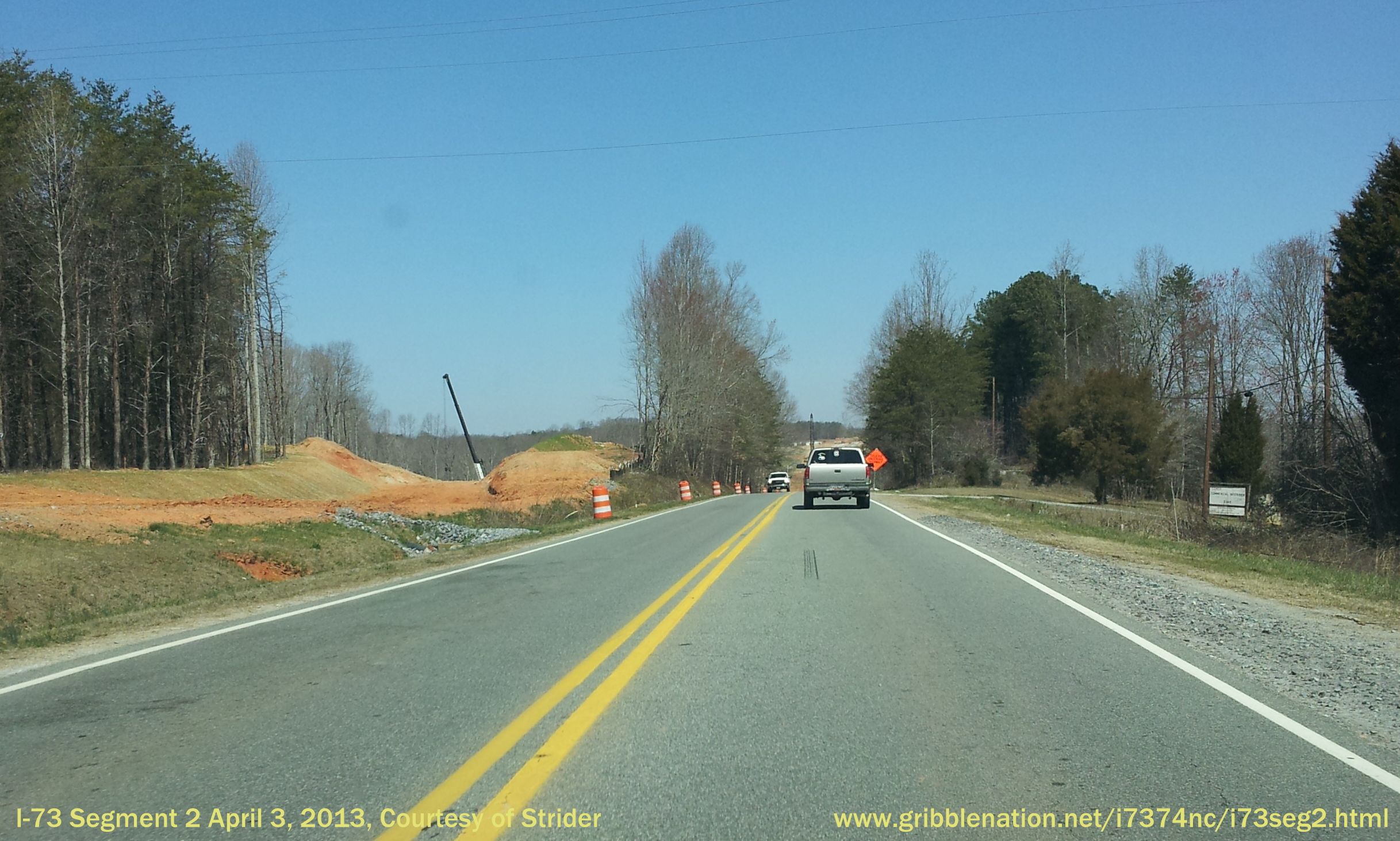 Photo of I-73 Construction near interchange with US 158, courtesy of 
Strider