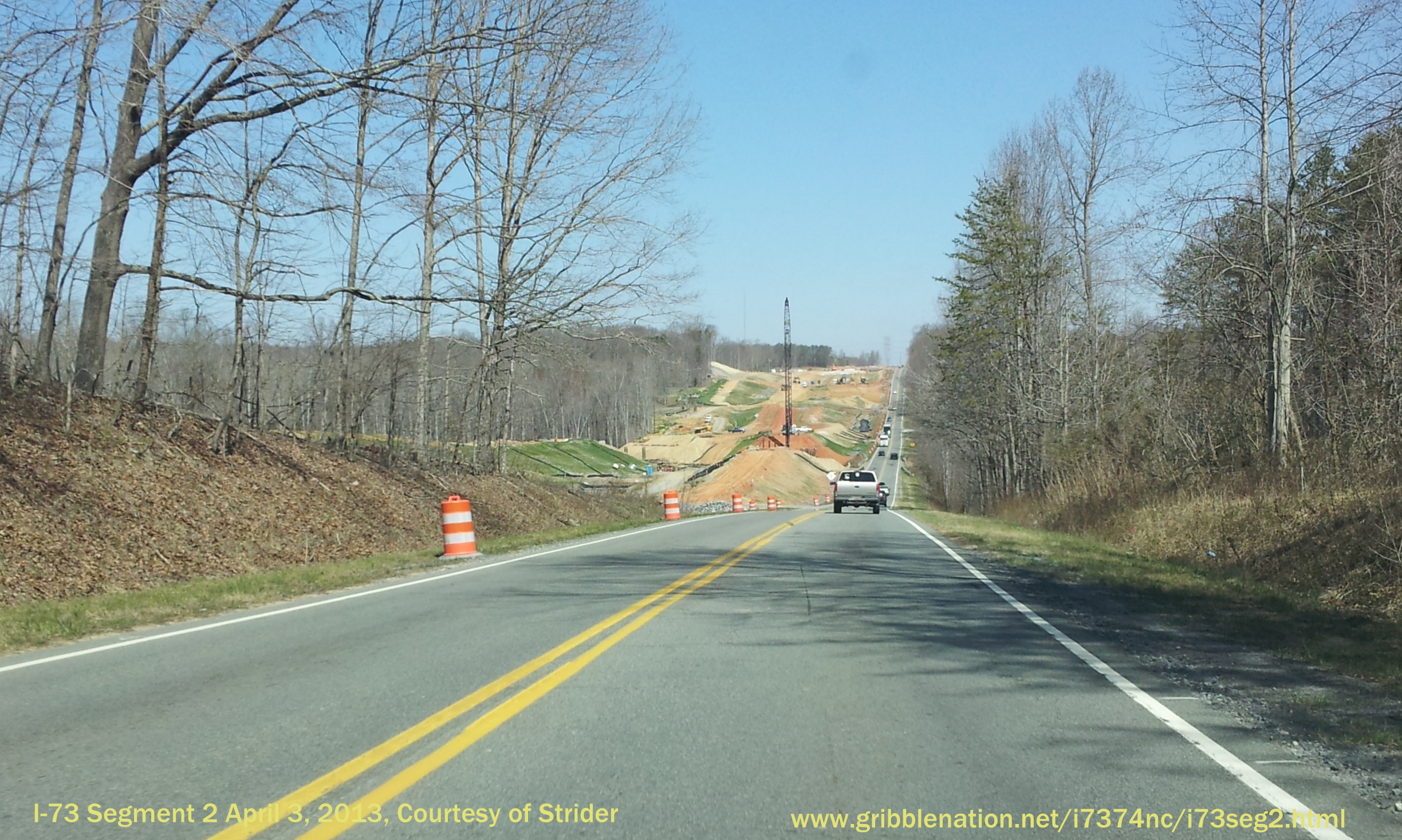 Photo of I-73 Construction near US 220 North interchange with US 158, courtesy 
of Strider
