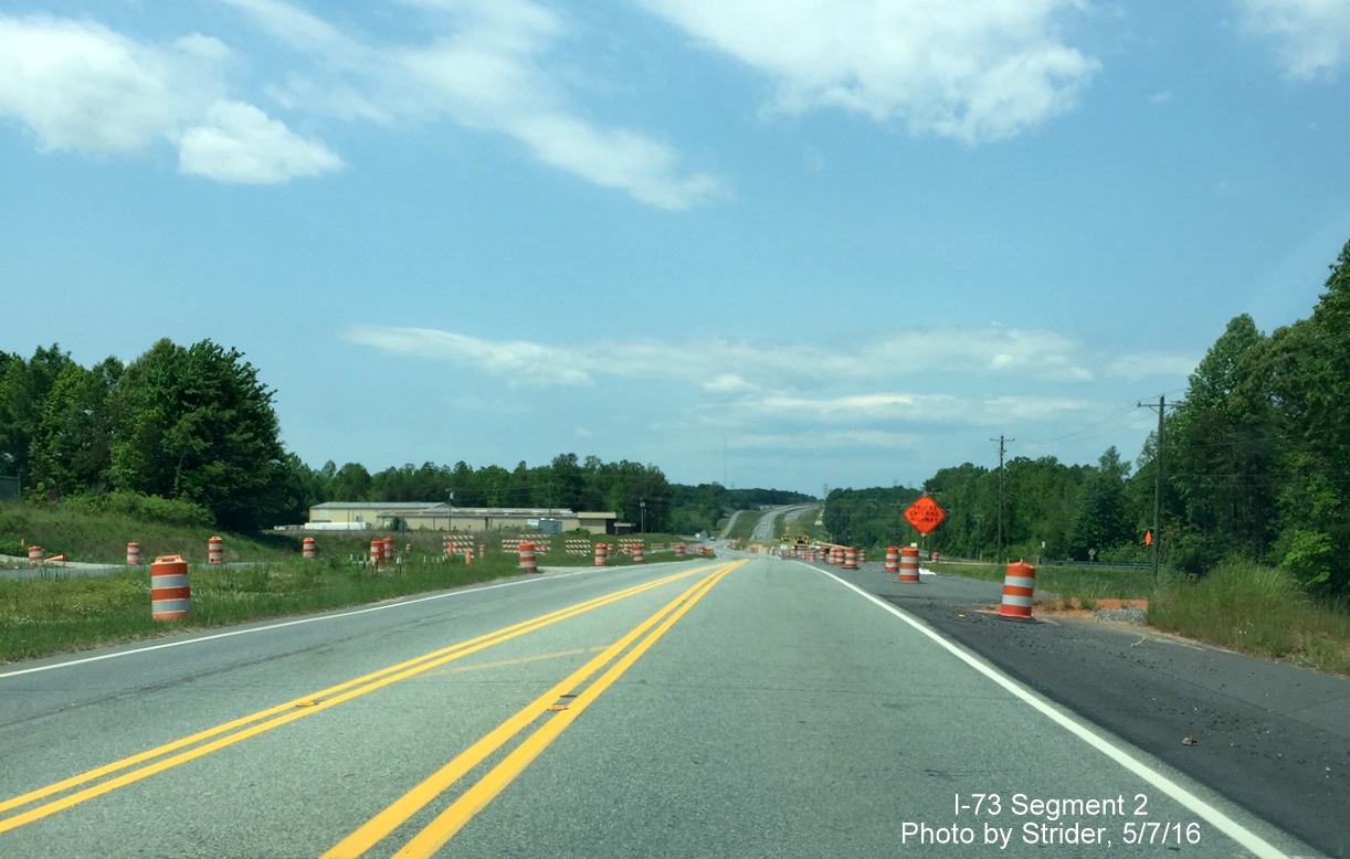 Image of US 220 North approaching future I-73 interchange, from Strider