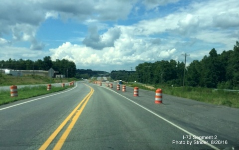 Image of construction along US 220 for future I-73, by Strider