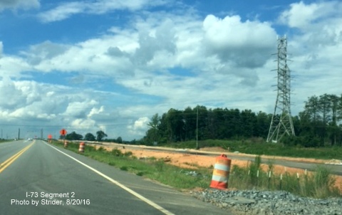 Image of construction along US 220 for future I-73, by Strider