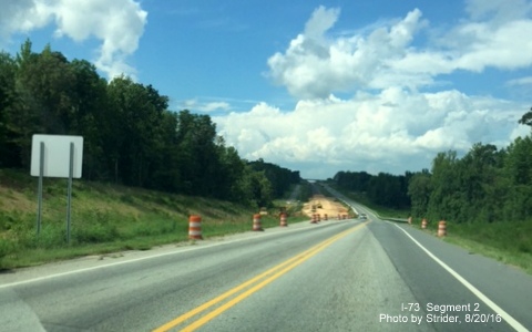 Image of construction along US 220 for future I-73, by Strider