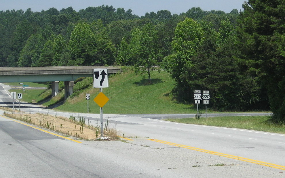 View of onramps to US 220 North (Future I-73) at NC
62 Interchange south of Greensboro, NC