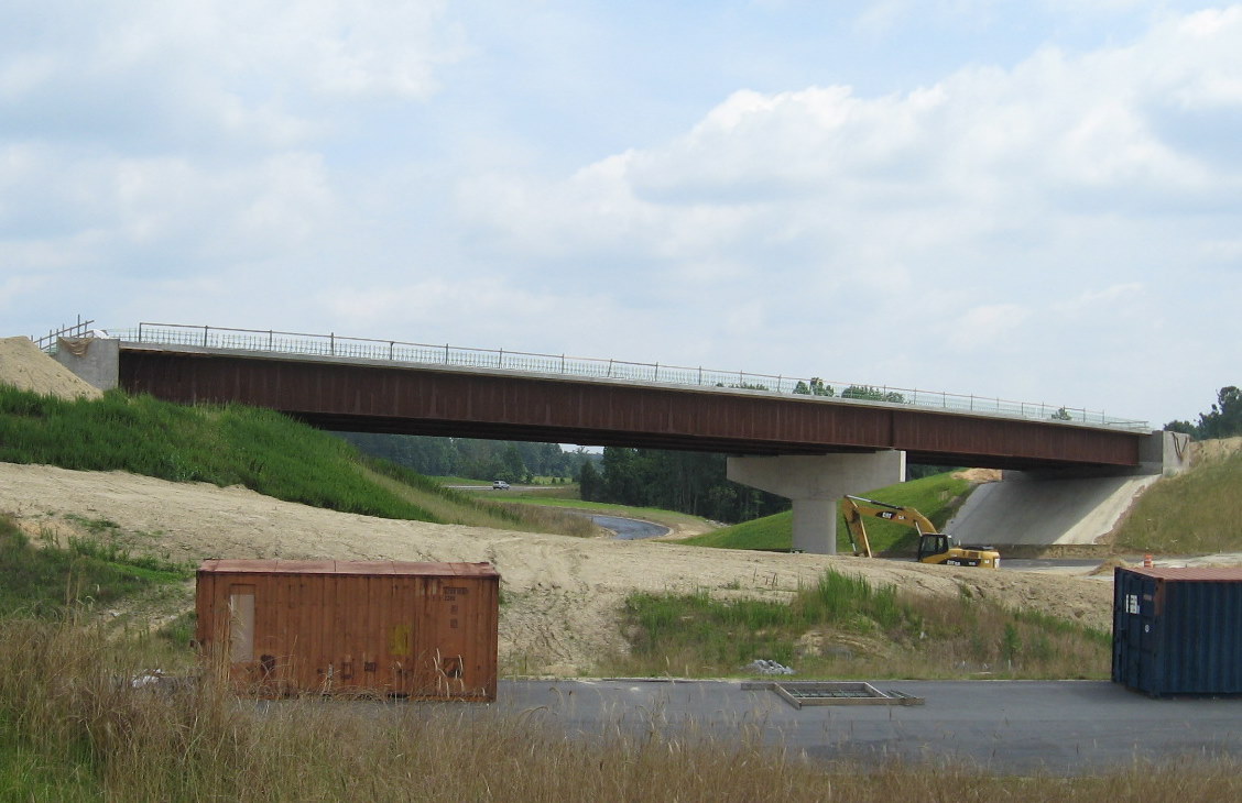 Photo of I-74 Flyover Ramp to I-85 under construction in June 2009