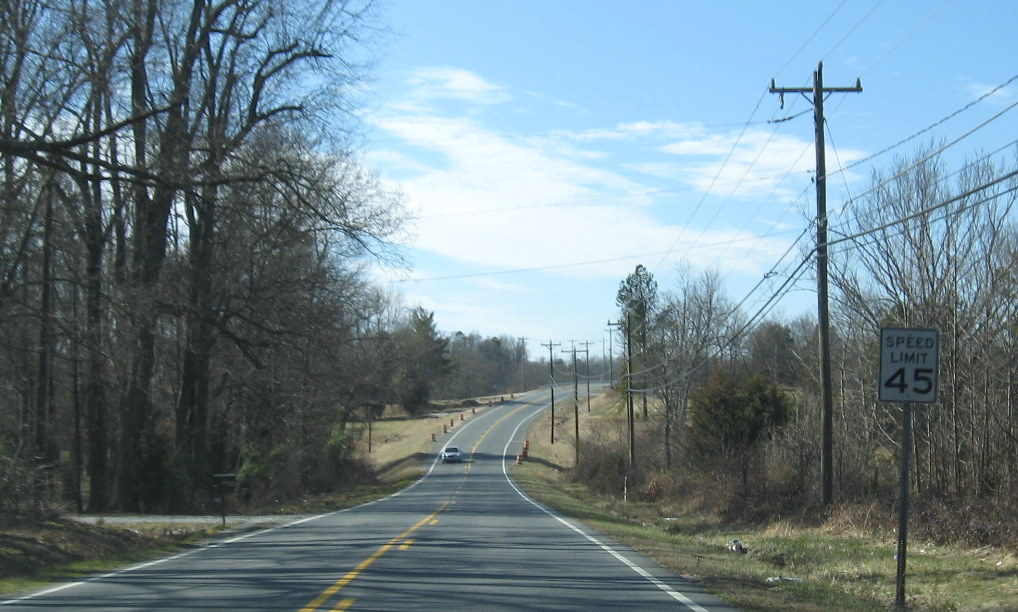Photo of view of bridge over I-74 on NC 62 West with construction nearly 
complete, Jan. 2010