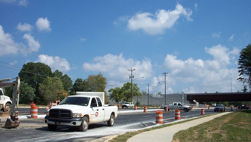 View of construction of Greensboro Urban Loop at future West
Friendly Avenue exit in Sept. 2007