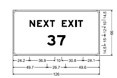 MassDOT plan for No Exit 37 guide sign on I-495 in Lowel