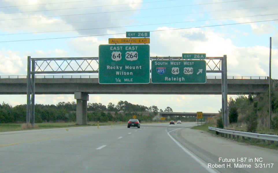 Image taken of signage at current Eastern end of I-540 at the Knightdale Bypass in Raleigh