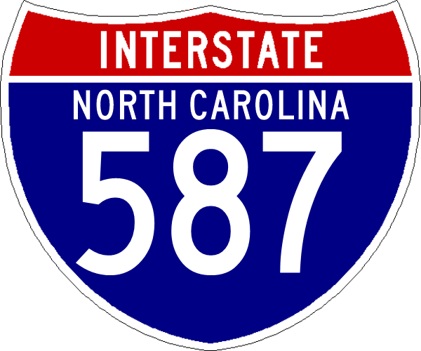I-587 North Carolina Shield, from Shields Up!