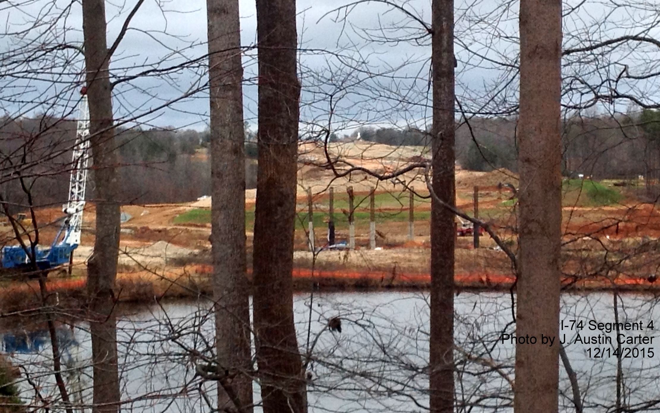 Image of I-74 Winston-Salem Beltway construction zone from Business 40, photo by 
            J. Austin Carter