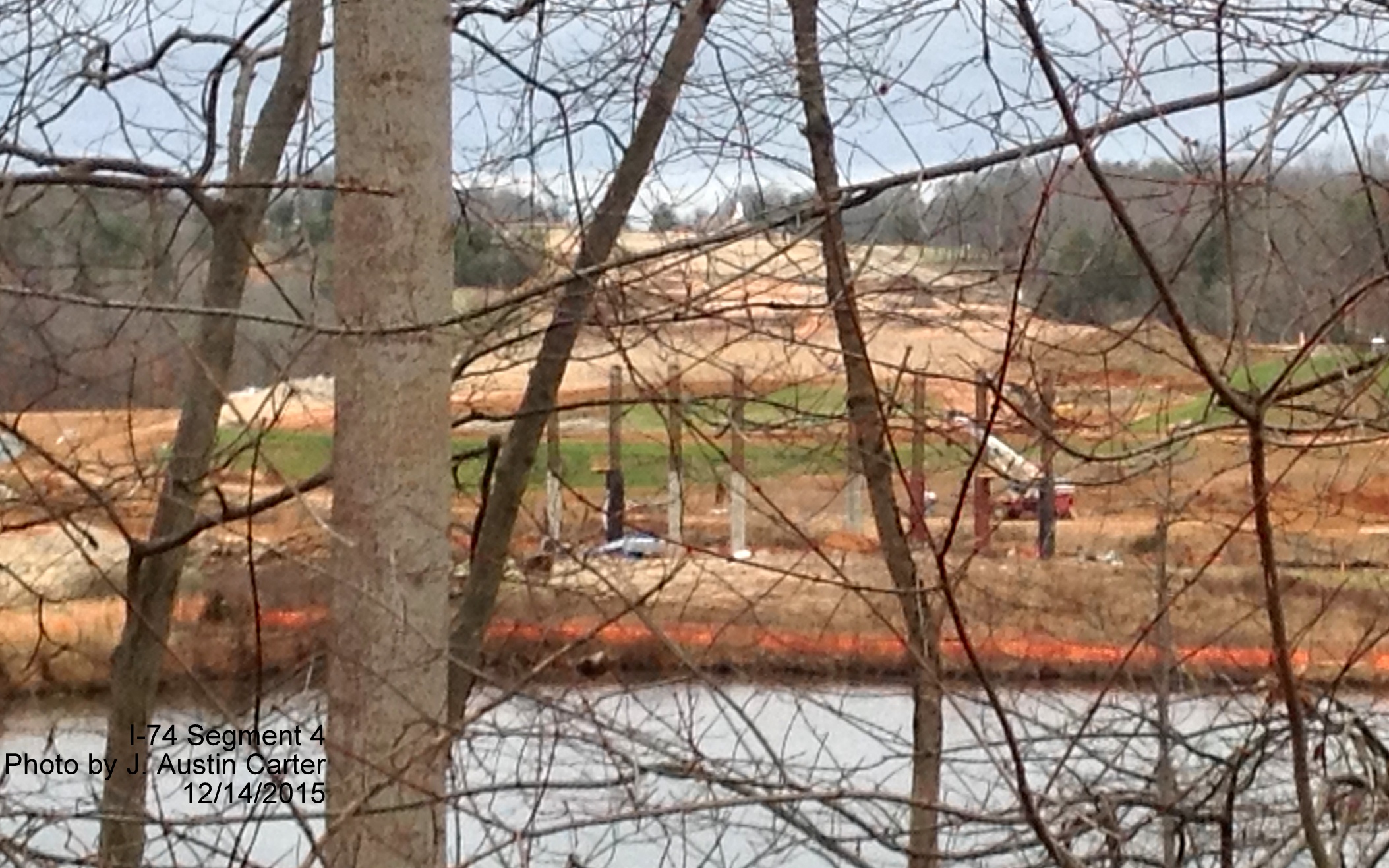Image of I-74 Winston-Salem Beltway construction zone from Business 40, photo by 
            J. Austin Carter