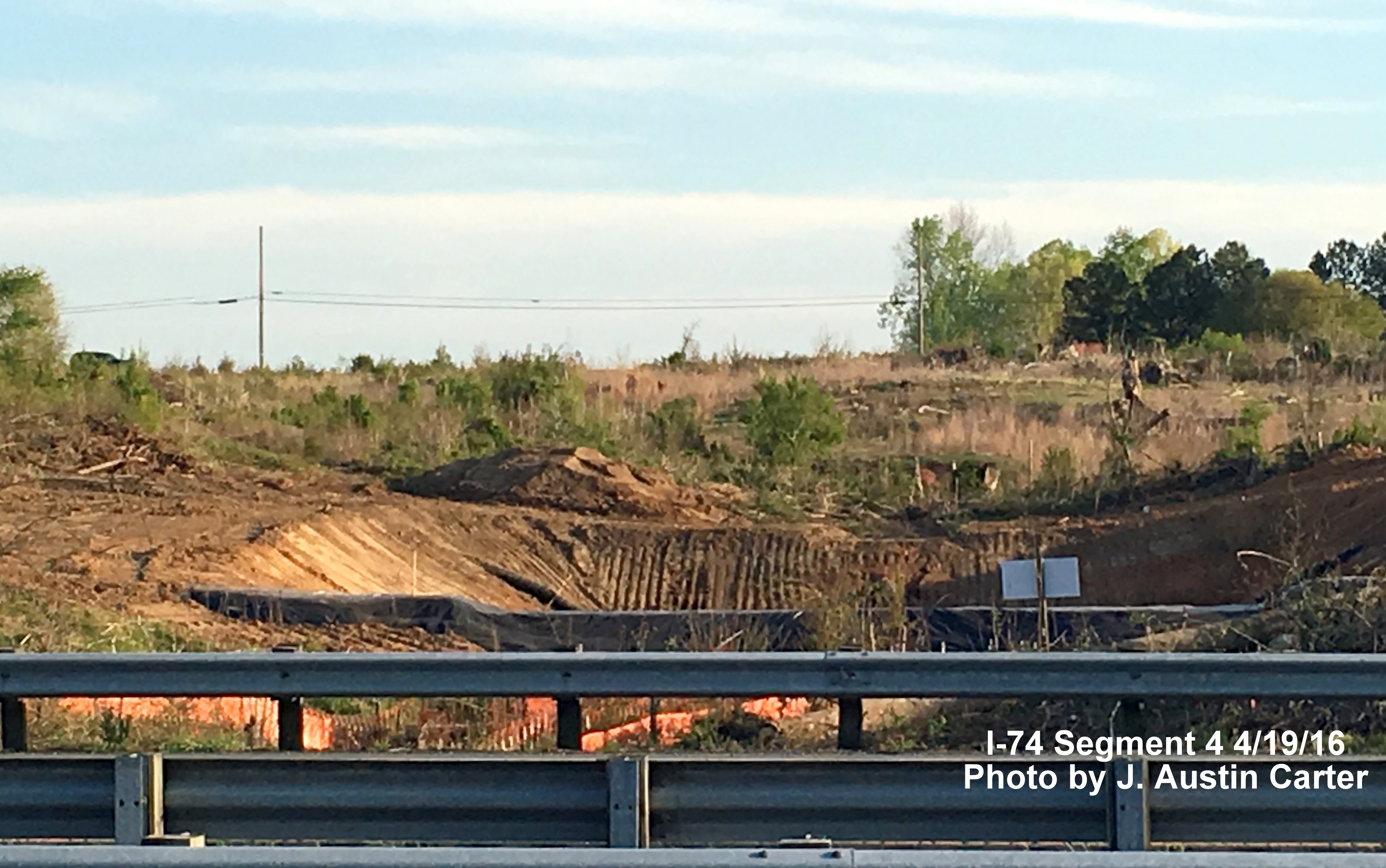 Image of clearing for Northern Beltway across Business 40 to the south, by J. 
		    Austin Carter