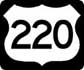 Image of US 220 shield, courtesy of Shields Up!