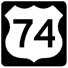 Image of US 74 shield, from Shields Up!