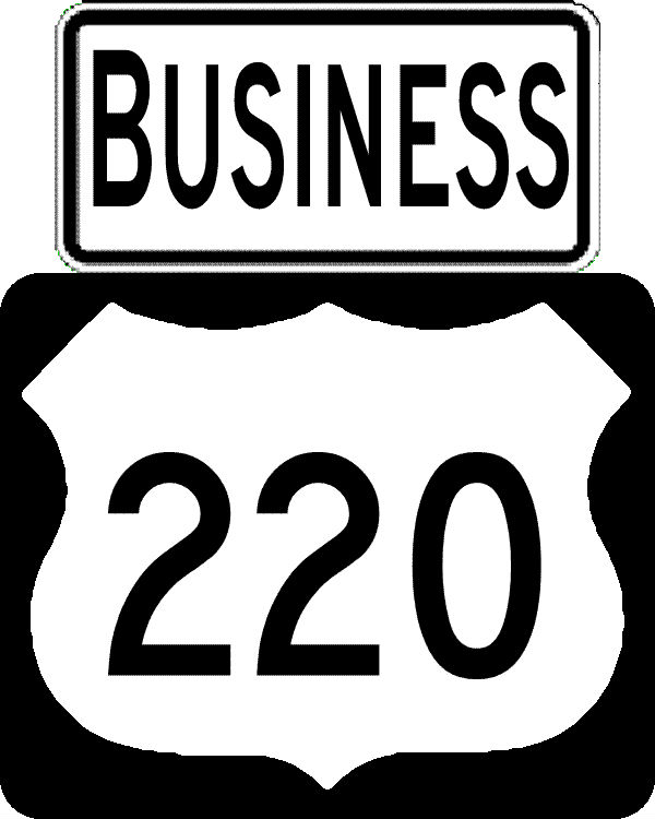 Business US 220 shield, from Shields Up!