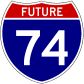 Image of Future I-74 shield, from Shields Up!