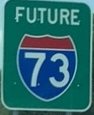 Image of Future I-73 sign on US 220 North near Summerfield, by Strider