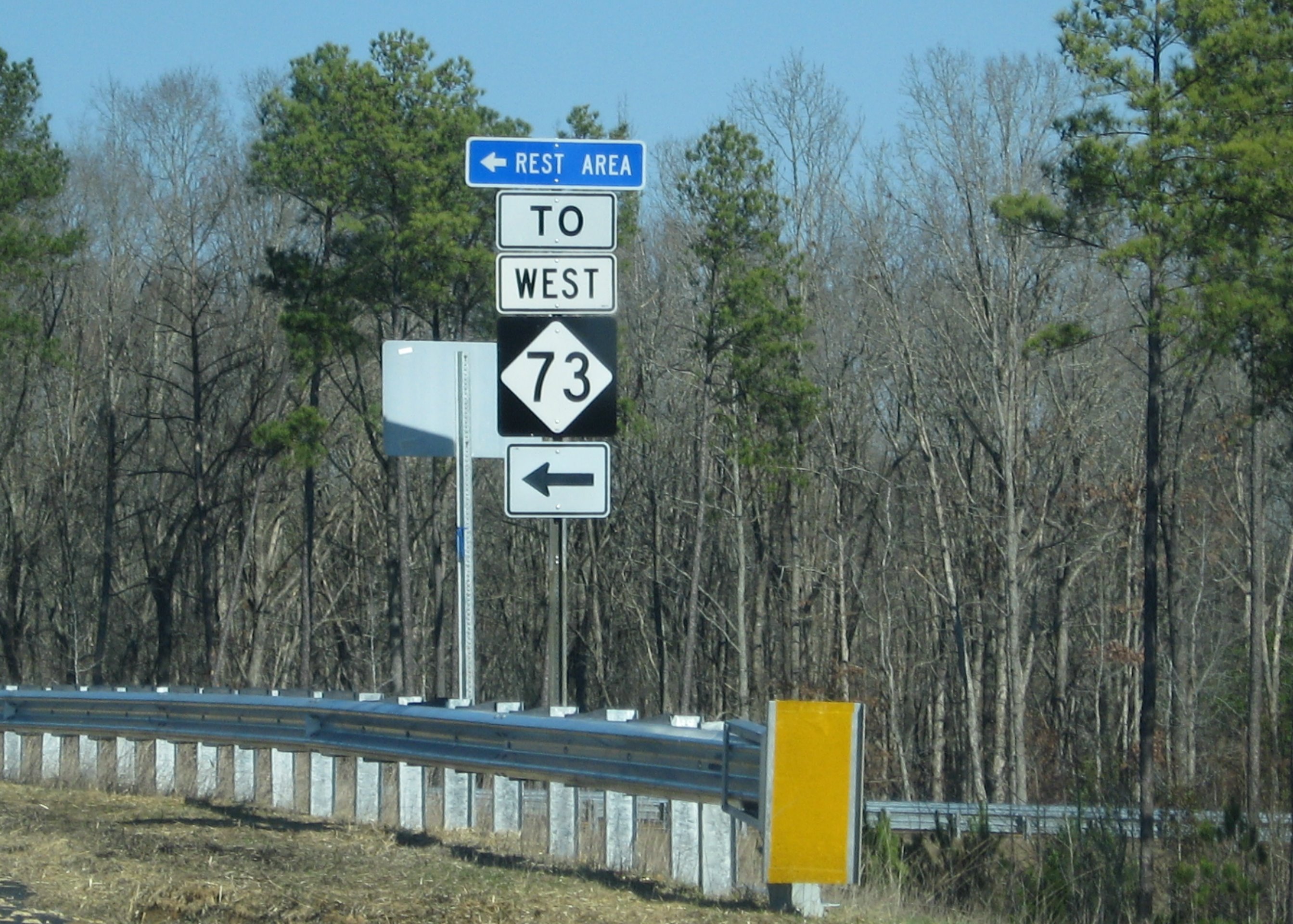 Photo of I-73/I-74 Roadbed under construction at Future NC 73 interchange, 
Dec. 2007