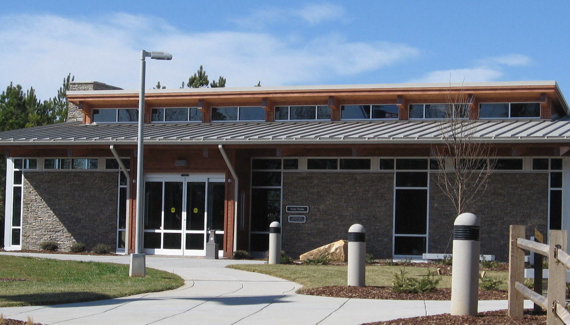 Photo of Visitor Center Building, I-73 North/I-74 West in Randolph County, 
Jan. 2010