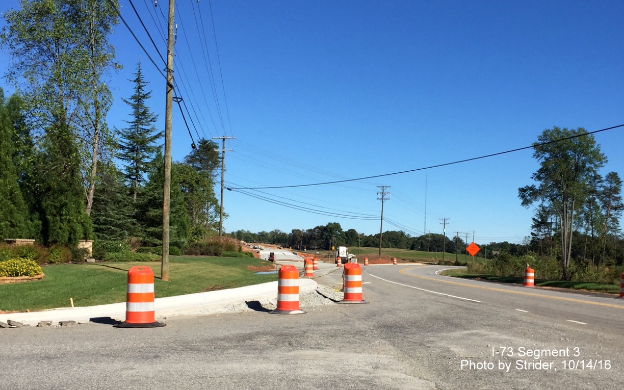 Image taken of future I-73/NC 150 interchange under construction near Summerfield, by Strider