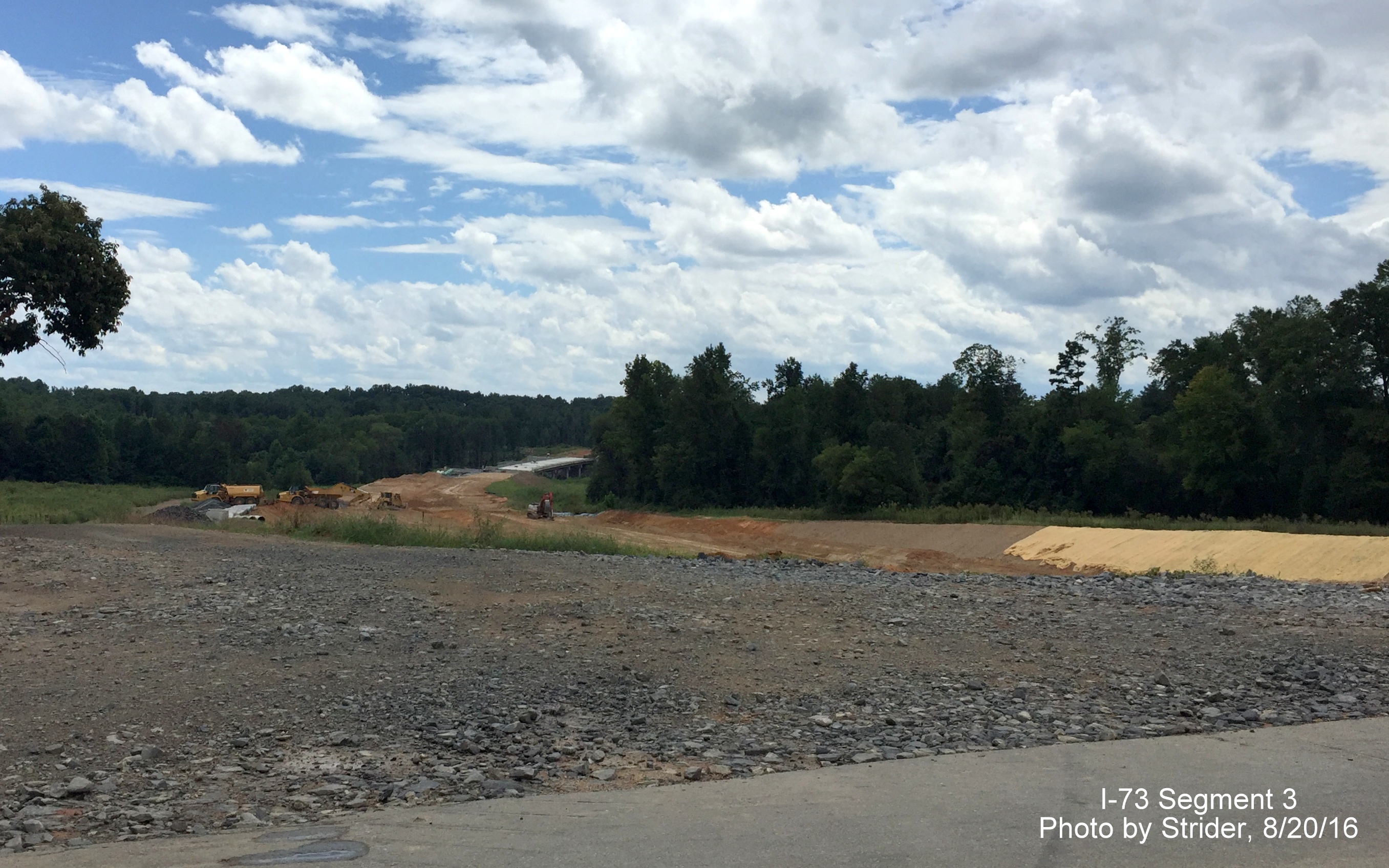 Image of construction around Brookbank Rd for new I-73 freeway near Summerfield, by Strider