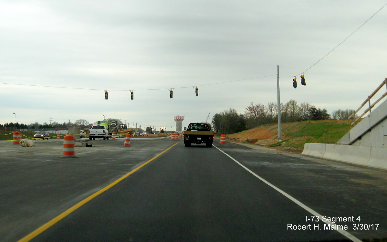 Image showing construction along NC 68 South for I-73 Borth interchange in Greensboro