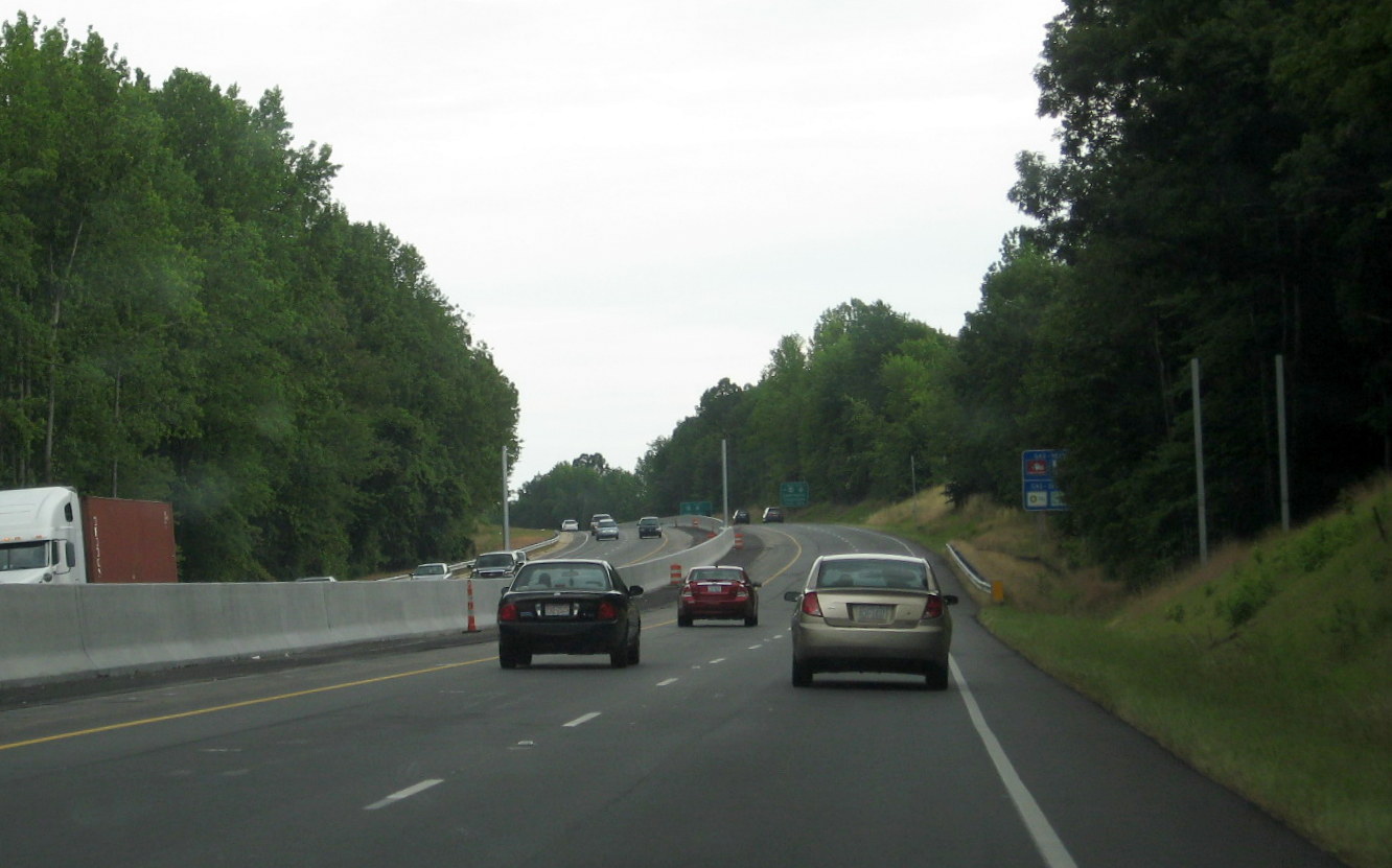 Photo of median construction near US 64/NC 49 on I-73/I-74 in Asheboro