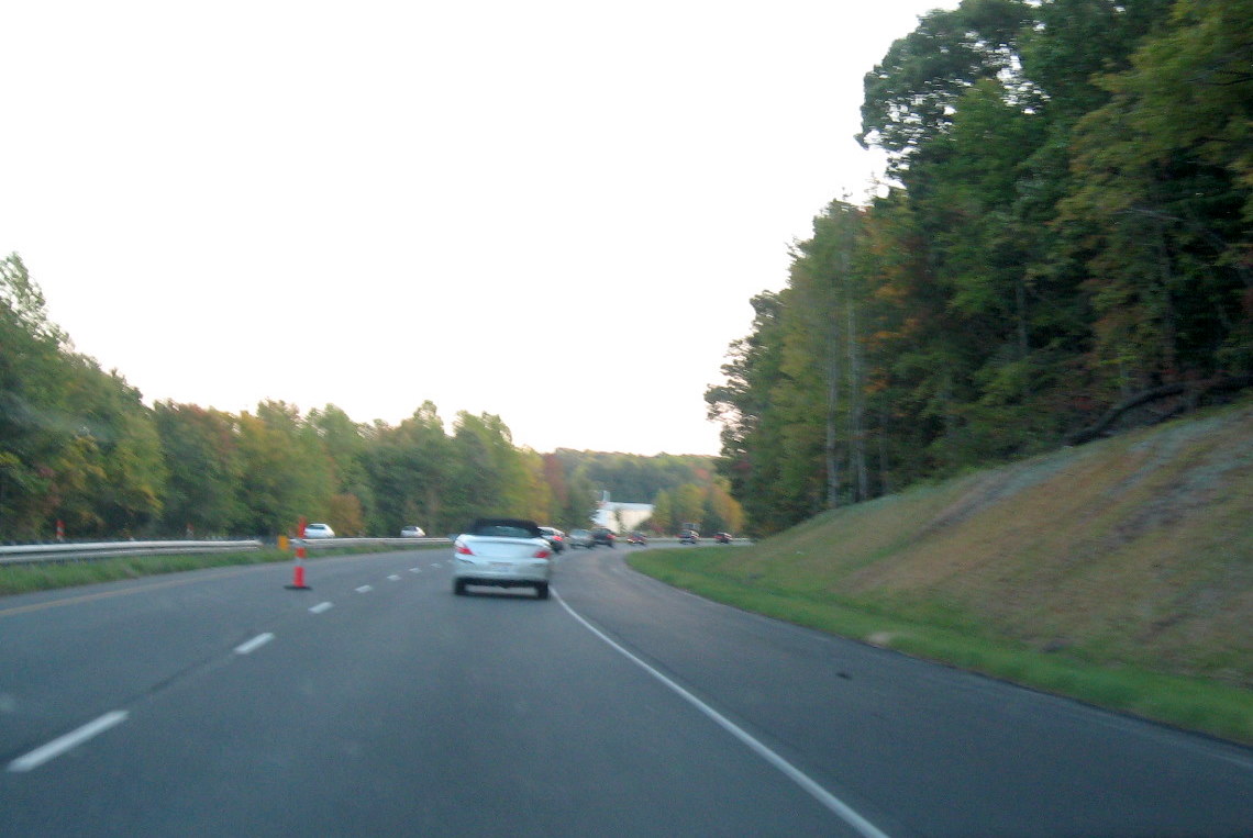 Photo of US South freeway near Asheboro, NC showing construction progress, 
August 2011