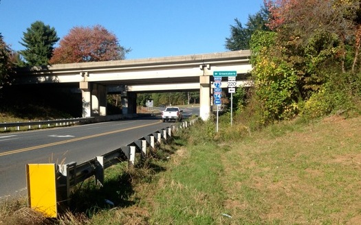 New I-73/I-74 signage at New Exit 68 interchange in Asheboro, courtesy of 
JC Austin