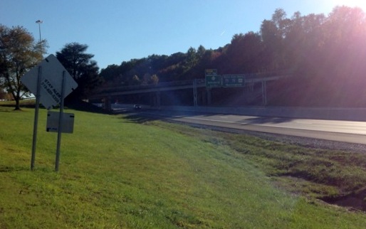 View of completed overhead signs for NC 42 exit off I-73/I-74 in Asheboro, 
courtesy of JC Austin