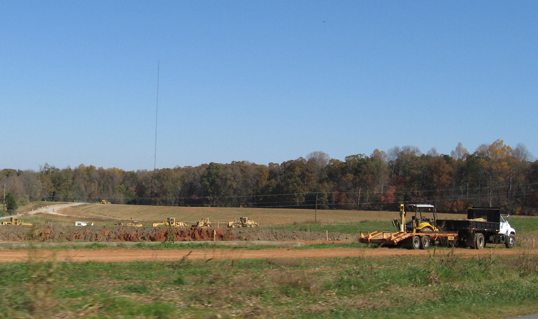 Photo of first excavation work for US 311 interchange of future I-74 
freeway in Sophia, Nov. 2009