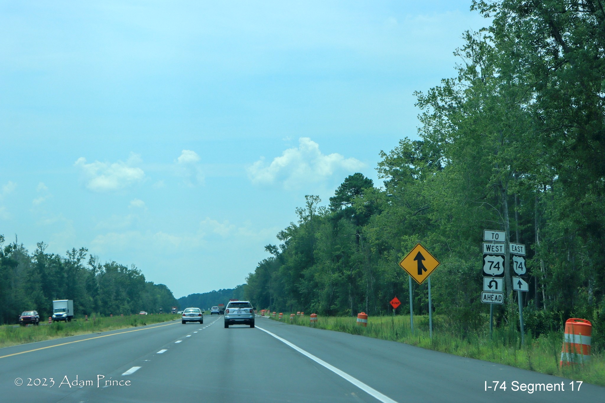Image of open ramp in the Old Boardman Road interchange construction zone, 
        Adam Prince, July 2023