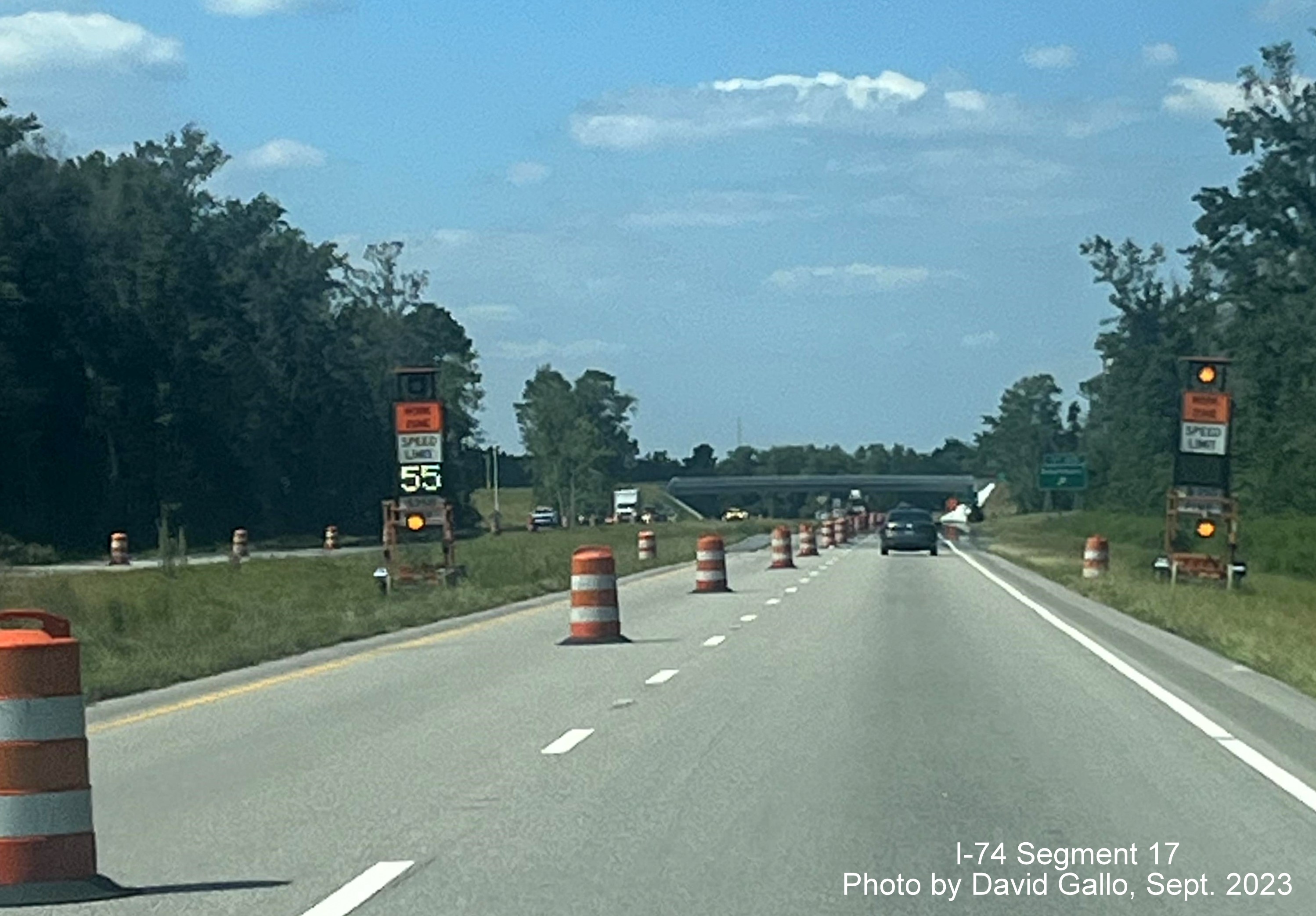 Image approaching newly opened ramp for Boardman exit on US 74/NC 130 (Future I-74) West, 
       David Gallo, September 2023