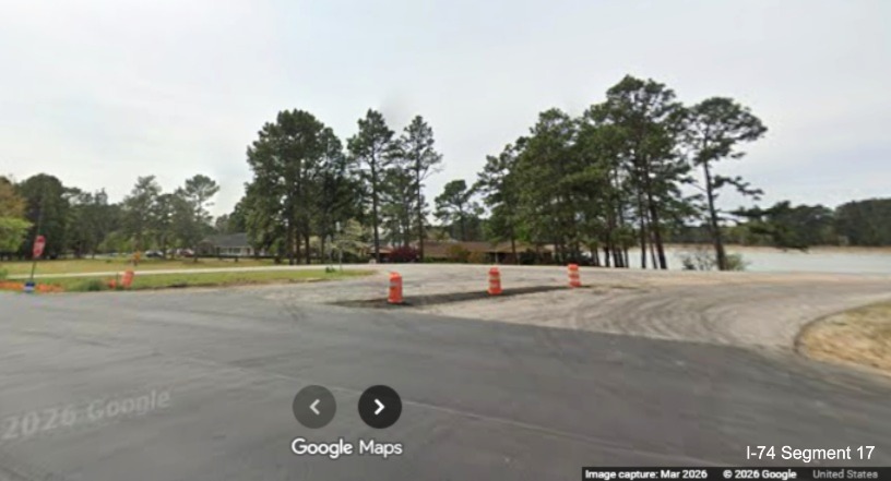 Image of paving operations along US 74 (Future I-74) West in
Robeson County, Google Maps Street View, March 2026