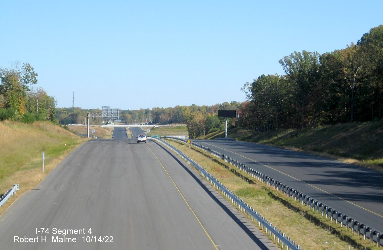 Image of from Stanleyville Road bridge to NC 66/University Parkway over unopened section of
                                             Winston-Salem Northern Beltway, October 2022