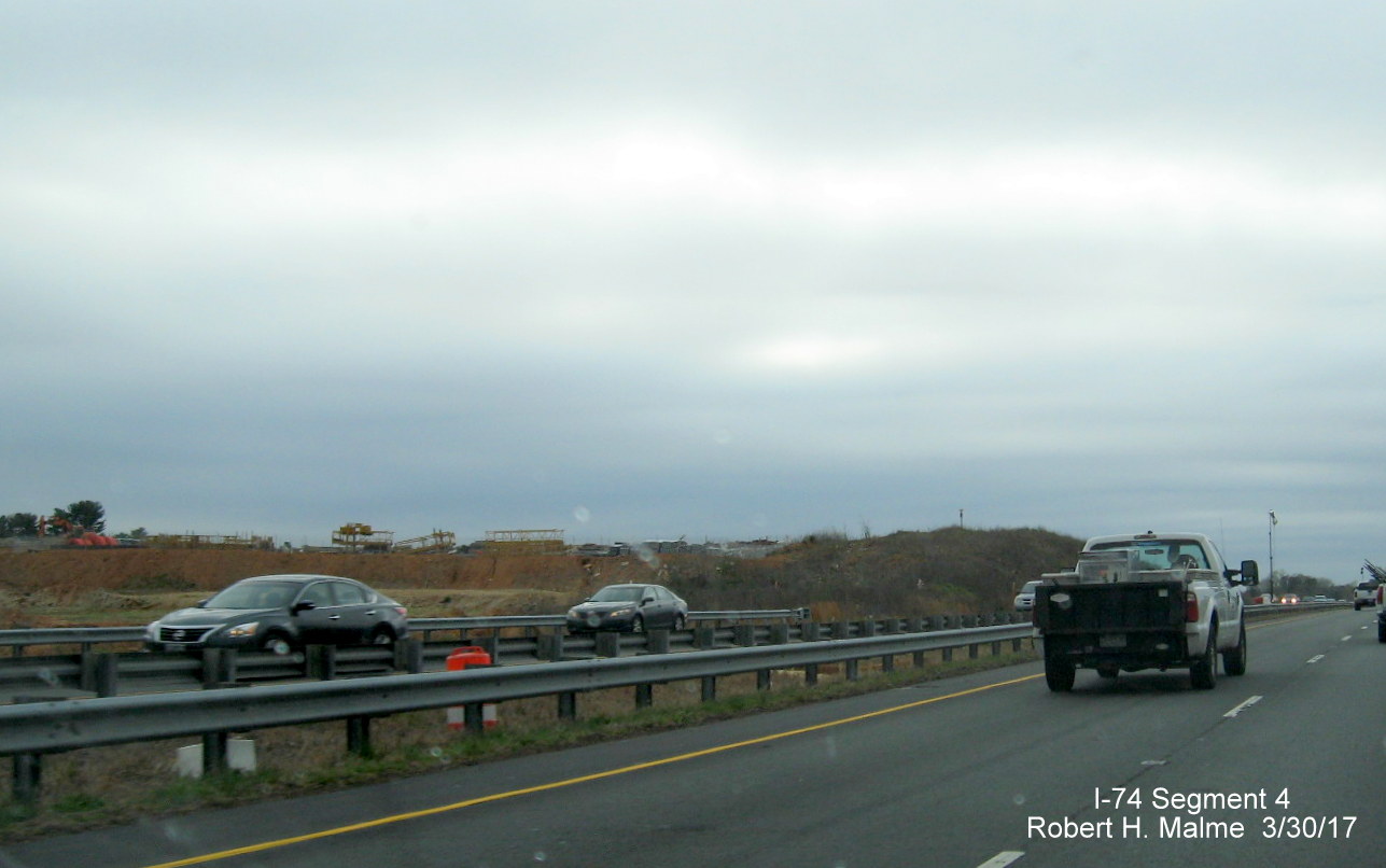 Image of closer look at bridge construction for Future I-74/Beltway interchange with Bus. 40/US 421 in Winston-Salem