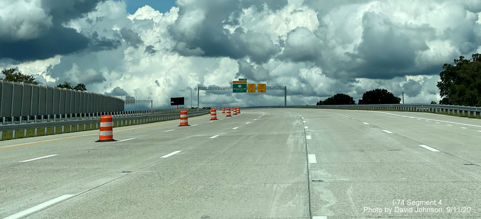Image of completed lanes on NC 74 (Future I-74) West Winston Salem Northern Beltway, by David Johnson September 2020