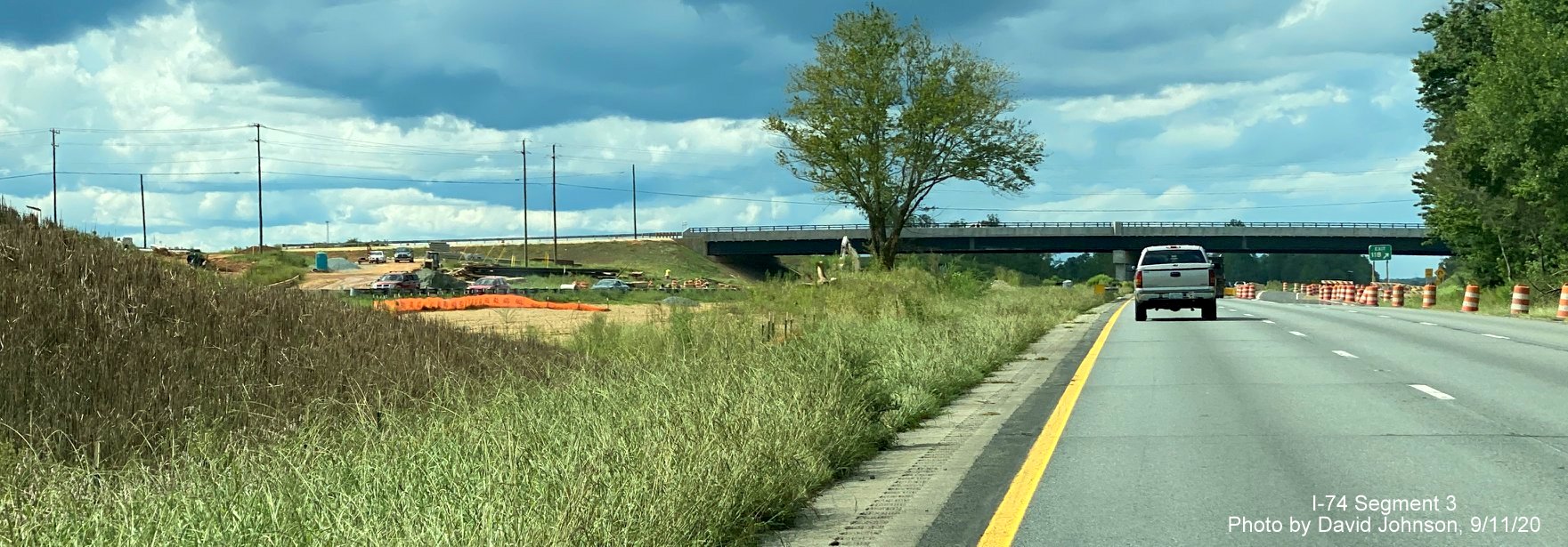 Image of new NC 65 bridge over US 52 North built as part of Winston Salem Northern Beltway interchange 
	  project, by David Johnson September 2020
