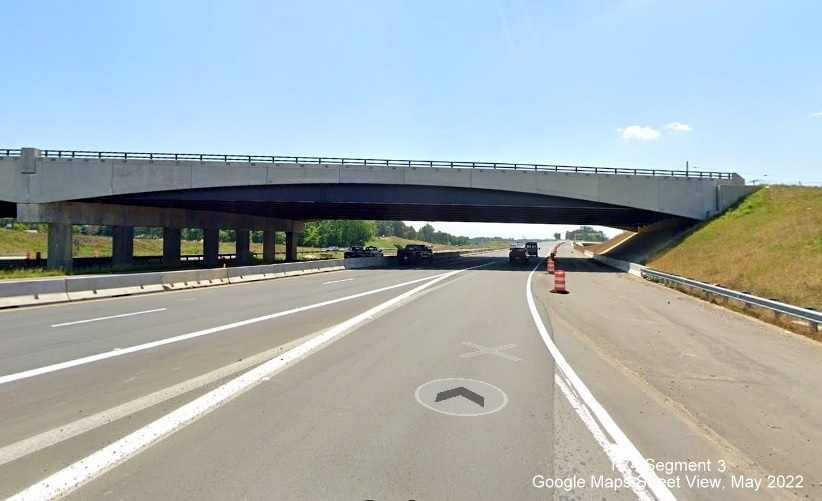 Image of enter US 52 from new NC 65 on-ramp prior to bridge heading toward future 
	  Beltway interchange, Google Maps Street View, May 2022