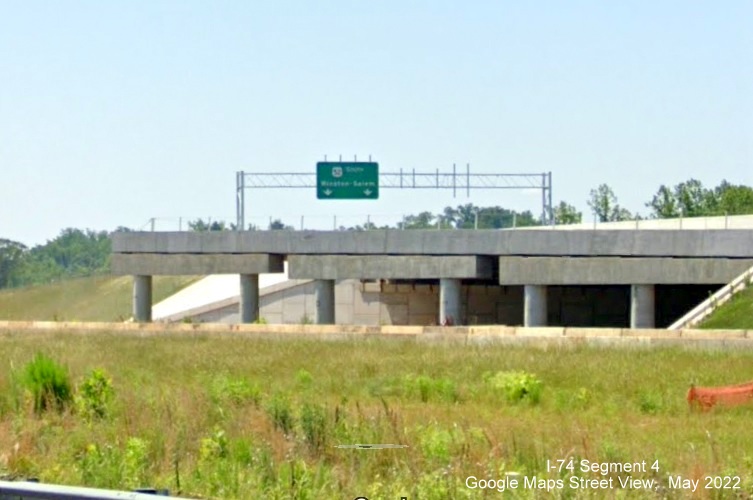 Image of US 52 South (Future I-285 South) signage at future Beltway exit ramp, Google Maps 
        Street View image, May 2022