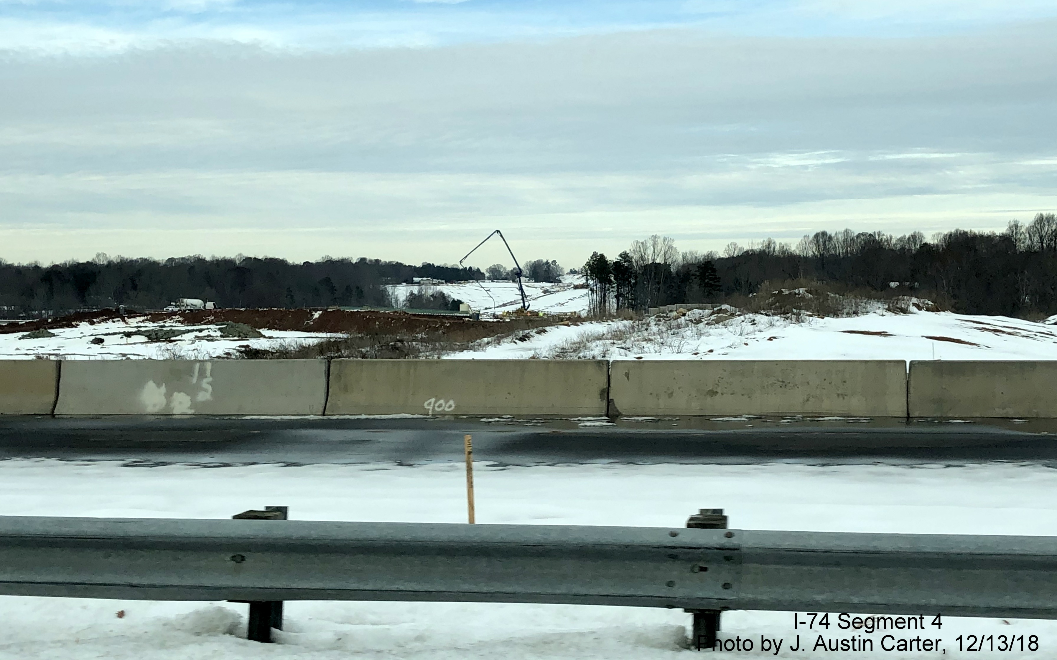 Image of Future I-74/Winston-Salem Northern Beltway lanes being constructed north of Business 40, by J. Austin Carter
