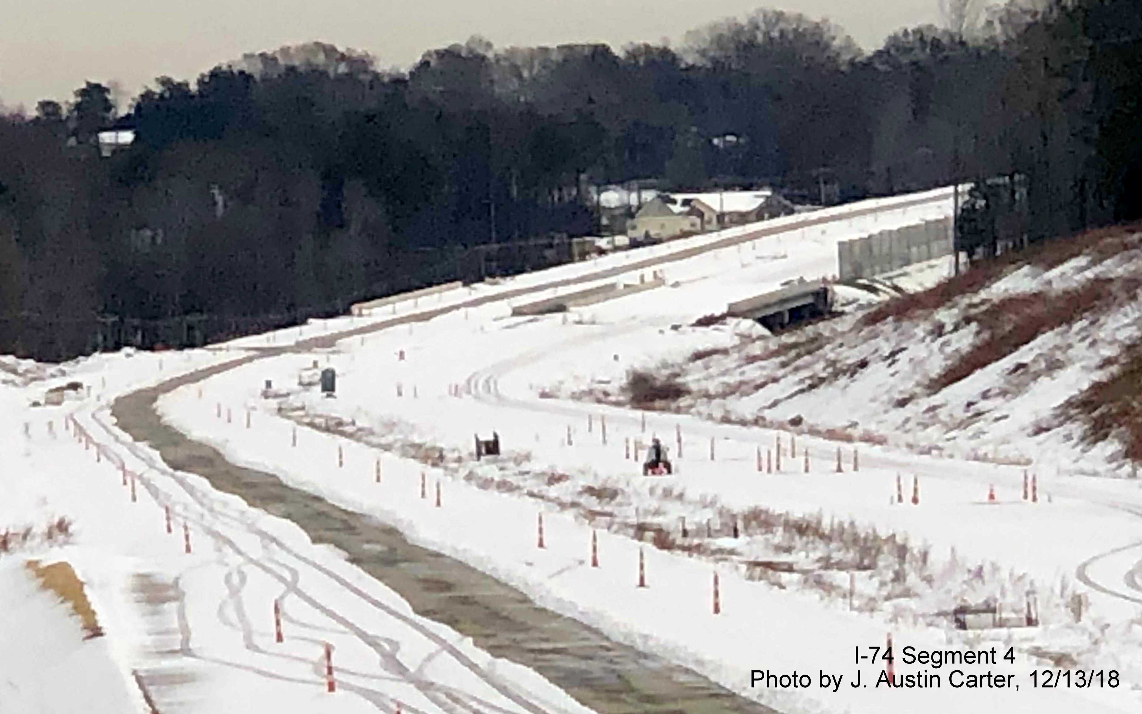Image looking east from Walkertown-Guthrie bridge over Future I-74/Winston-Salem Northern Beltway, by J. Austin Carterb