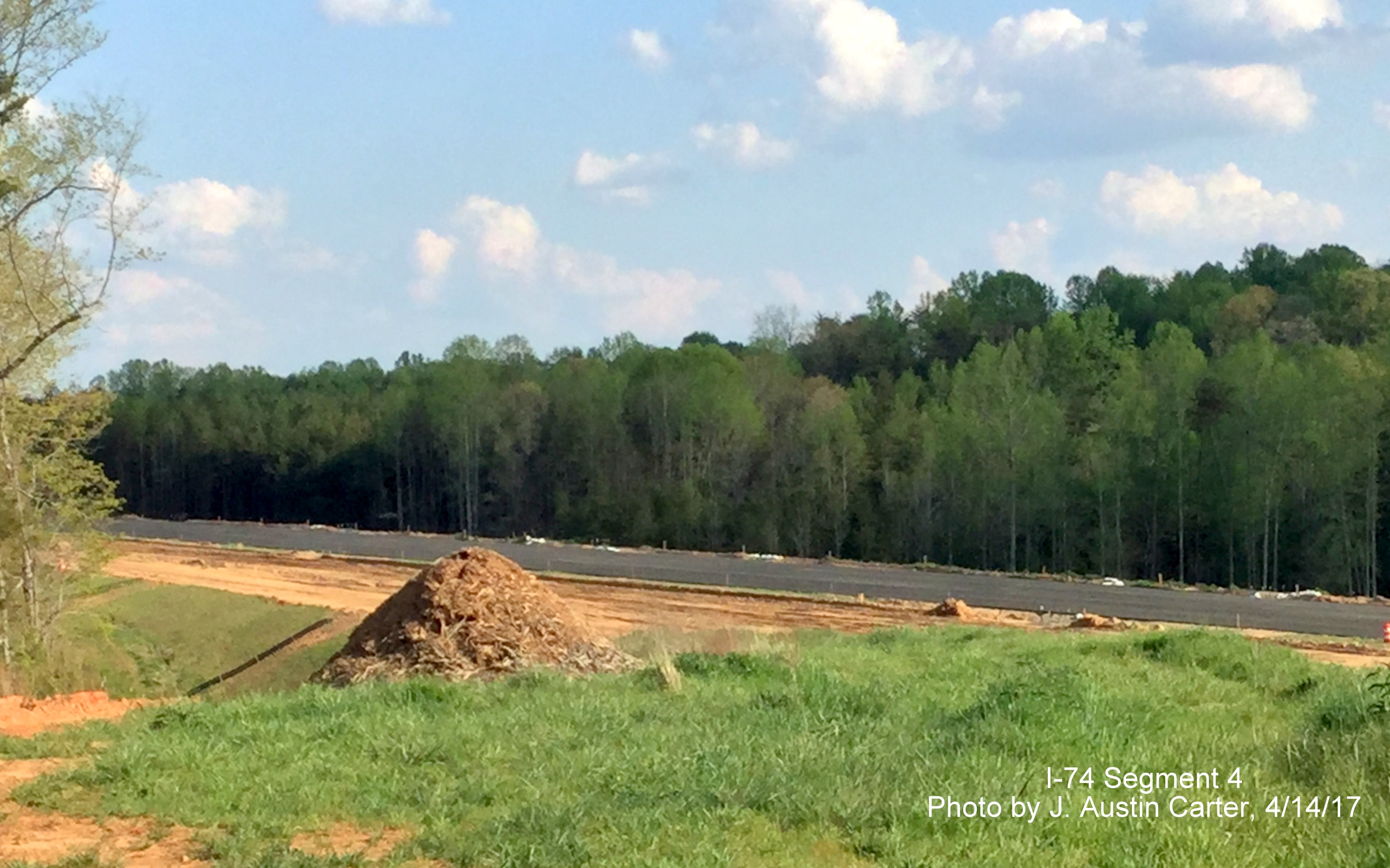 Image taken of paved I-74/Winston-Salem Beltway lanes just south of US 158, by J. Austin Carter
