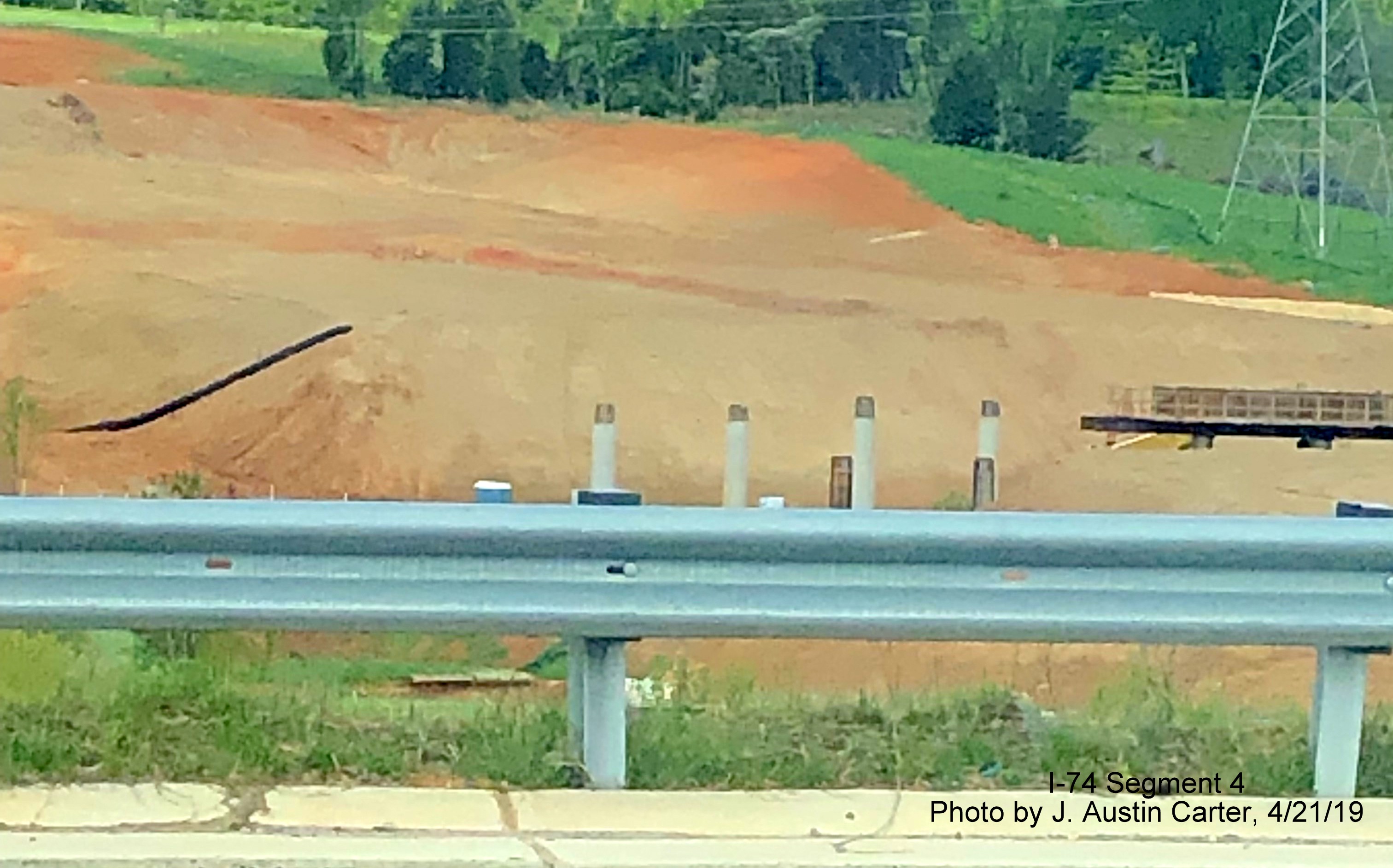Image of Future I-74/Winston-Salem Northern Beltway roadbed north of US 158 bridge, by J. Austin Carter