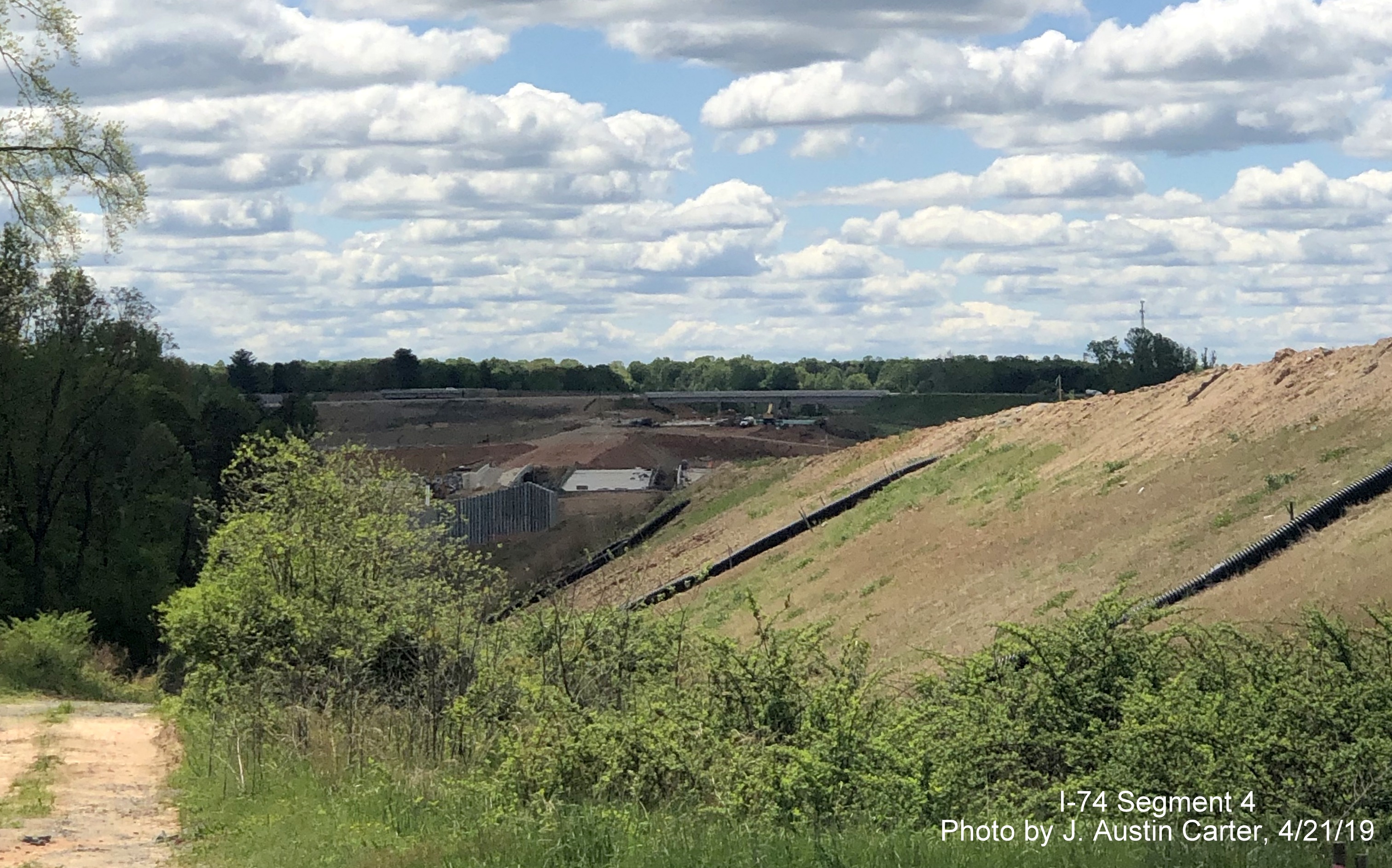 Image of built up landscape for Future I-74/Winston-Salem Northern Beltway roadbed north of Business 40/US 421, by J. Austin Carter